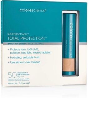 Colorescience sunforgettable total protection brush on shield 3 pack tan